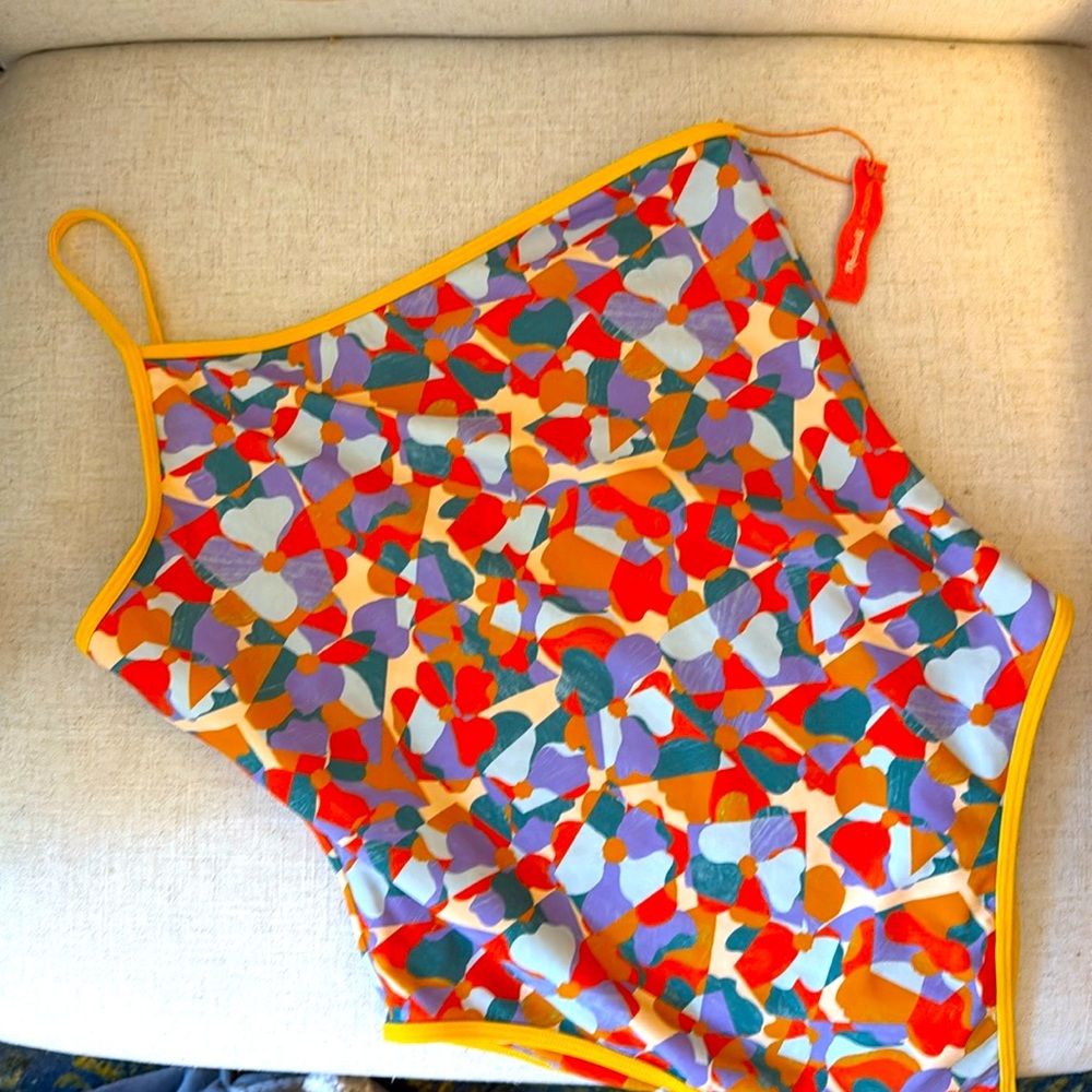 Madewell x Ookioh floral one piece